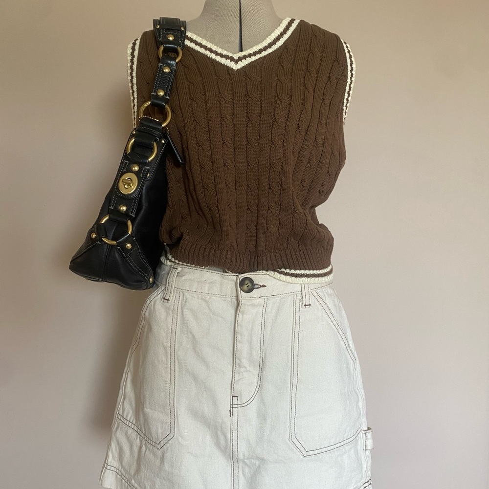 Urban Outfitters cream utility skirt